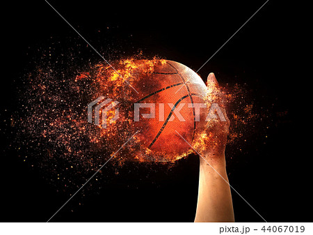バスケットボール シュートブロックの写真素材