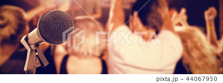 Composite image of microphone with stand Composite image of microphone with stand 44067950