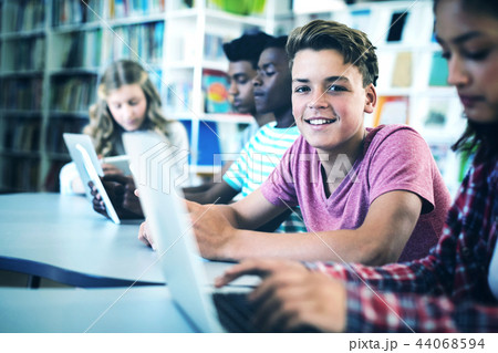 Students using laptop, digital tablet 44068594