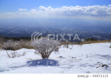 冬の赤城山 鍋割山頂上から南側を見る 44071115