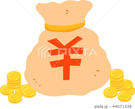 円 お金 ドル袋 イラスト コインのイラスト素材