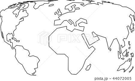 世界地図 インターナショナル 地理 イラストのイラスト素材 44072005
