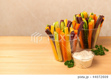 carrots and cucumbers vegetables julienned 44072609