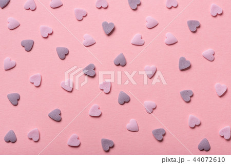 beautiful sweet pink sprinkles of heart shapes 44072610