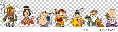 横並びの七福神 44073021