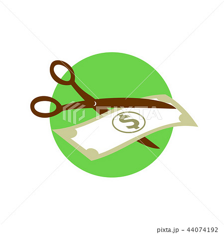 Cutting Dollar Bill With Scissors Retro Cutting Dollar Bill With Scissors Retro 44074192