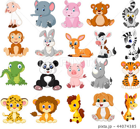 Cartoon animals collection set 44074385