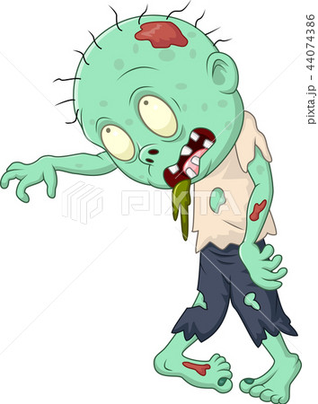 Cartoon zombie isolated on white background 44074386
