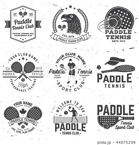Set of Paddle tennis badge, emblem or sign. Vector illustration. Concept for shirt, print, stamp or 44075209