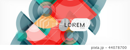 Abstract background - multicolored circles, trendy minimal geometric design 44078700