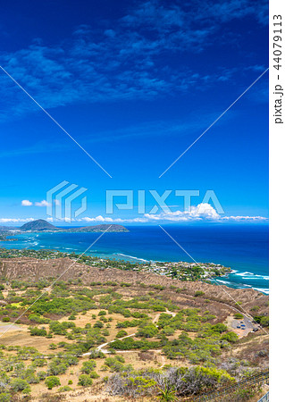 《ハワイ》ダイヤモンドヘッド山頂の眺め 44079113