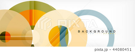 Colorful rings on grey background, modern geometric pattern design. Vector business or technology 44080451