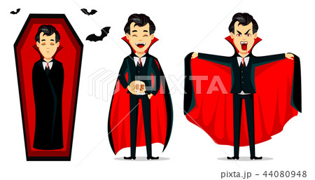 Happy Halloween. Vampire cartoon character Happy Halloween. Vampire cartoon character 44080948