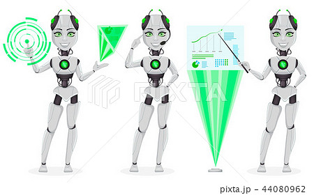 Robot with artificial intelligence, female bot 44080962
