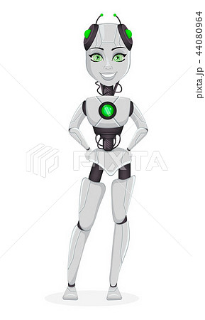 Robot with artificial intelligence, female bot 44080964