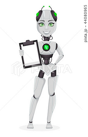 Robot with artificial intelligence, female bot Robot with artificial intelligence, female bot 44080965