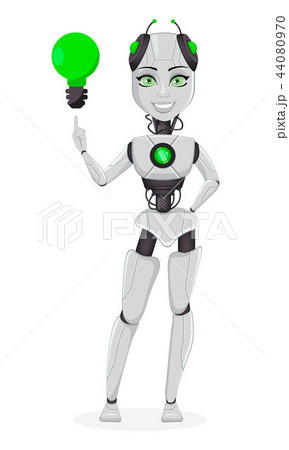 Robot with artificial intelligence, female bot 44080970