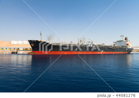 Oil tanker loading in new port of Aqaba 44081276