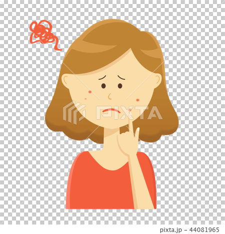 女性上半身_粗糙的皮膚 44081965