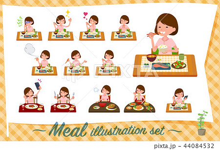 flat type patient young women_Meal flat type patient young women_Meal 44084532