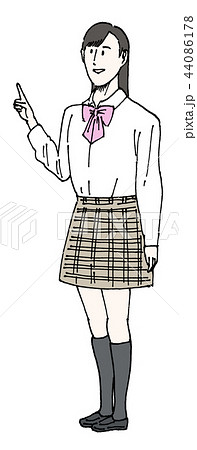 説明する女子高生 説明する女子高生 44086178