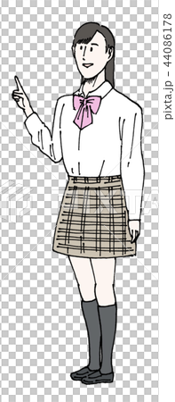 説明する女子高生 説明する女子高生 44086178