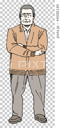腕組みするおじさん 腕組みするおじさん 44086180