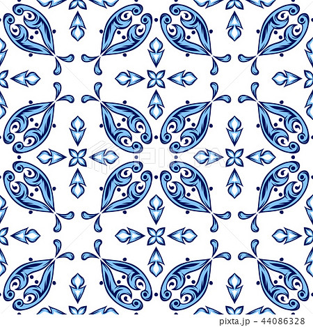 Italian tile pattern. Ethnic folk ornament. 44086328