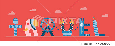 World's famous landmarks in English alphabet 44086551