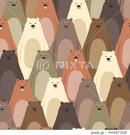 Funny bear seamless pattern background Funny bear seamless pattern background 44087269