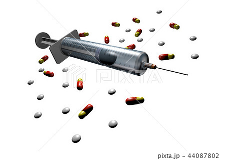 注射器と飲み薬 透過素材 のイラスト素材