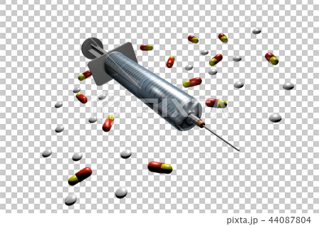 注射器と飲み薬 透過素材 のイラスト素材