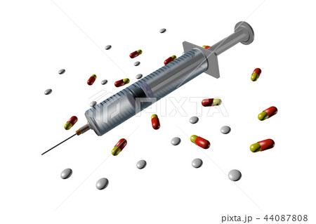 注射器と飲み薬 透過素材 のイラスト素材