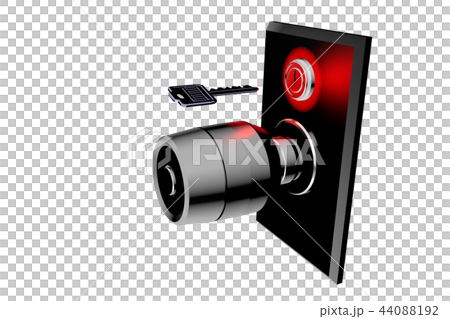 ドアノブと鍵(防犯イメージ 透過素材) ドアノブと鍵(防犯イメージ 透過素材) 44088192