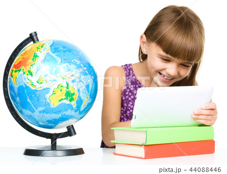 Young girl is using tablet 44088446