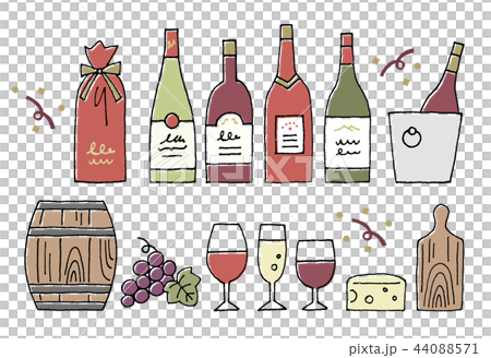 ワイン手描きのイラスト素材 ワイン手描きのイラスト素材