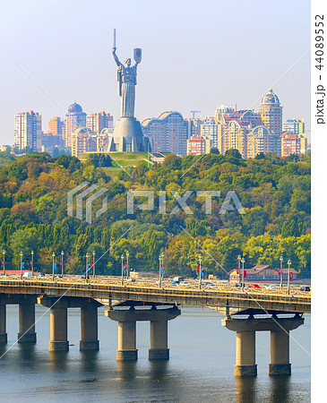 Paton bridge Motherland monument Kiev 44089552