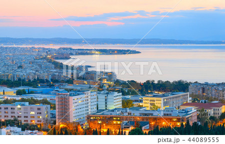 Skyline of Thessaloniki, twilight. Greece. Skyline of Thessaloniki, twilight. Greece. 44089555