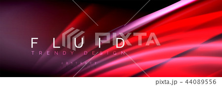 Fluid color wave line background. Trendy abstract layout template for business or technology Fluid color wave line background. Trendy abstract layout template for business or technology 44089556