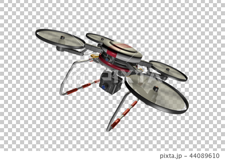 Drone With Camera Transparent Material Stock Illustration