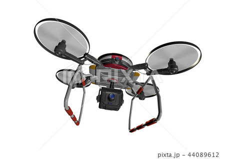 ドローン カメラ付き 透過素材 のイラスト素材