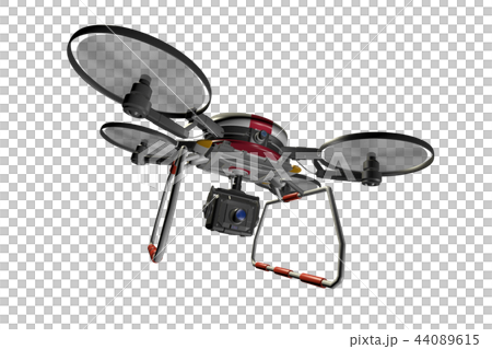 Drone With Camera Transparent Material Stock Illustration