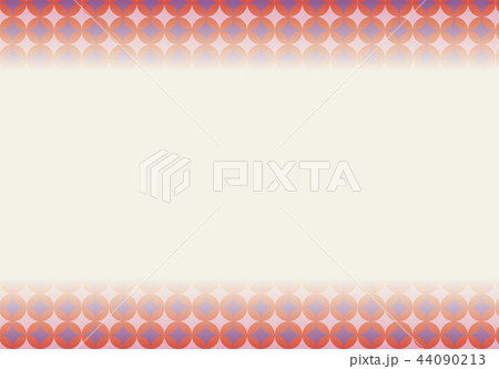 和柄背景 伝統模様 七宝模様 七宝柄 横 帯有り 赤系のイラスト素材