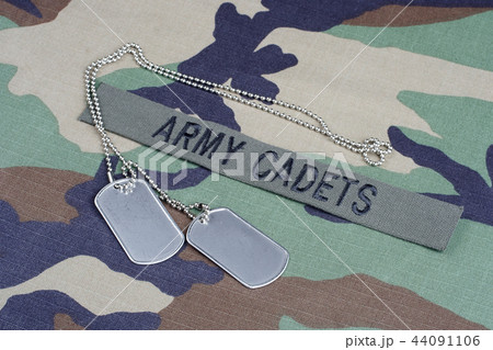 US ARMY CADETS branch tape and dog tags 44091106