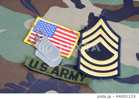 US ARMY Master Sergeant rank patch, branch tape 44091129