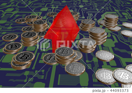 仮想通貨イメージ(価格相場アップ) 44093373