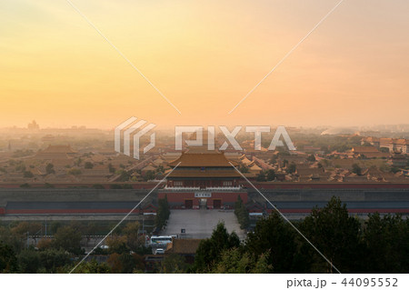 Beijing ancient Forbidden City in morning at China Beijing ancient Forbidden City in morning at China 44095552