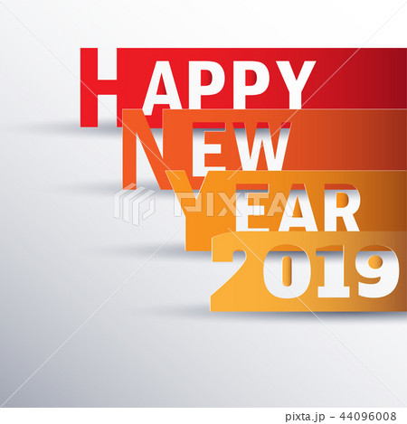 Happy new 2019 year. Greetings card.  44096008