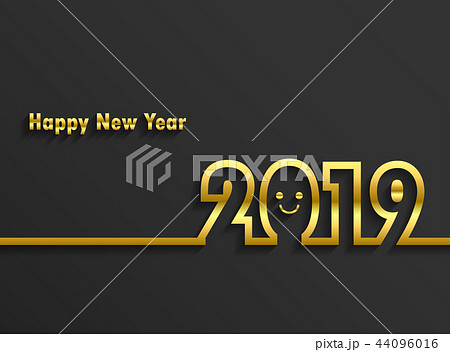 Happy new 2019 year. Greetings card. Happy new 2019 year. Greetings card. 44096016