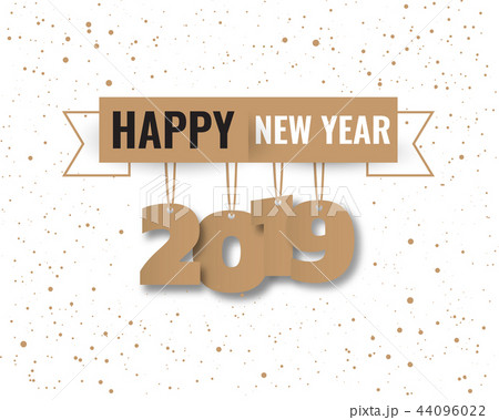 Happy new 2019 year. Greetings card. Happy new 2019 year. Greetings card. 44096022